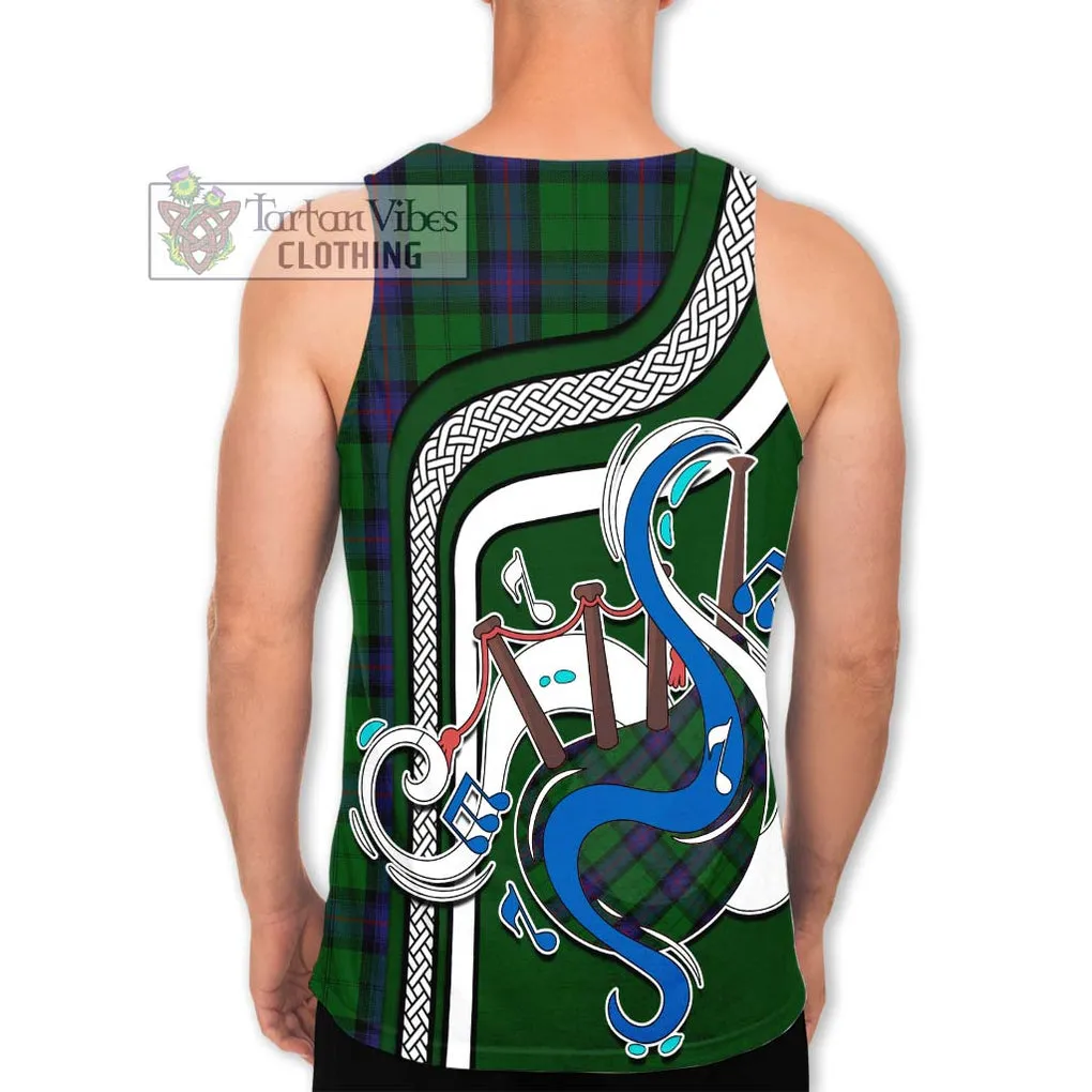 Armstrong Tartan Men's Tank Top with Epic Bagpipe Style