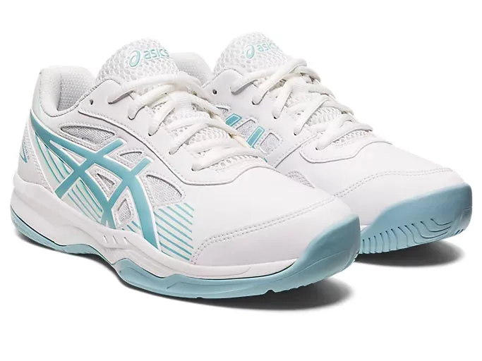 Asics Gel Game 8 GS White-Smoke Blue Junior Tennis shoes