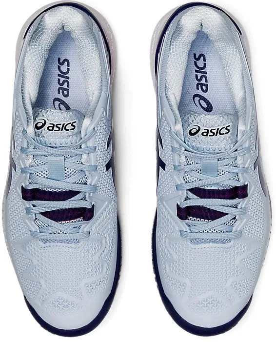 Asics Gel Resolution 8 D (Wide) Women's Tennis Shoes Soft Sky/Dive Blue