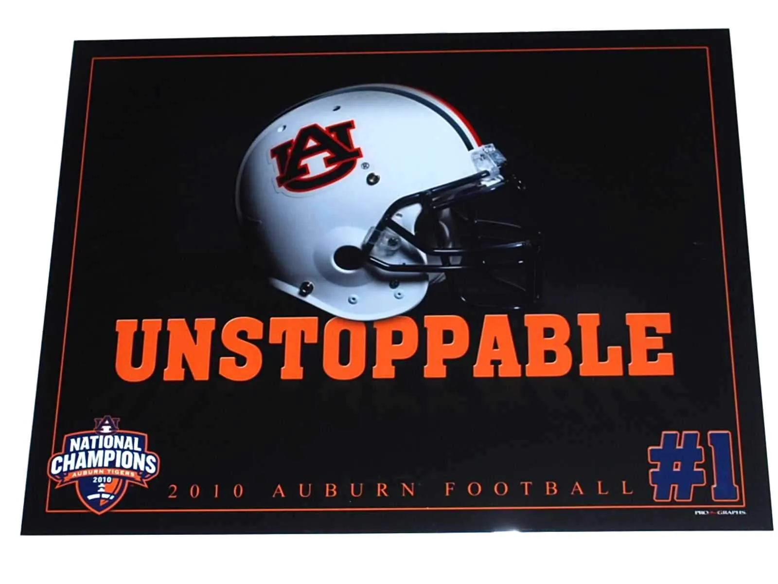 Auburn Tigers 2010 Men's Football "Unstoppable" Ready to Frame Print 16" X 20"