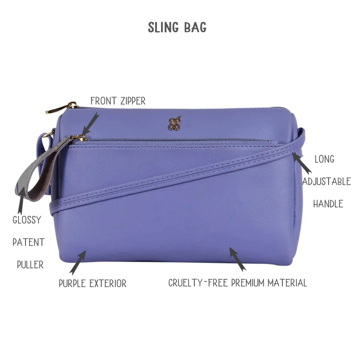 Baggit Women's Sling Bag - Extra Small (Purple)