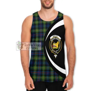 Bailey Modern Tartan Men's Tank Top with Family Crest Circle Style