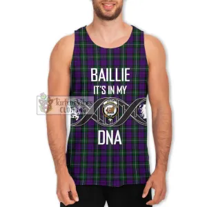 Baillie Highland Society Tartan Men's Tank Top with Family Crest DNA In Me Style