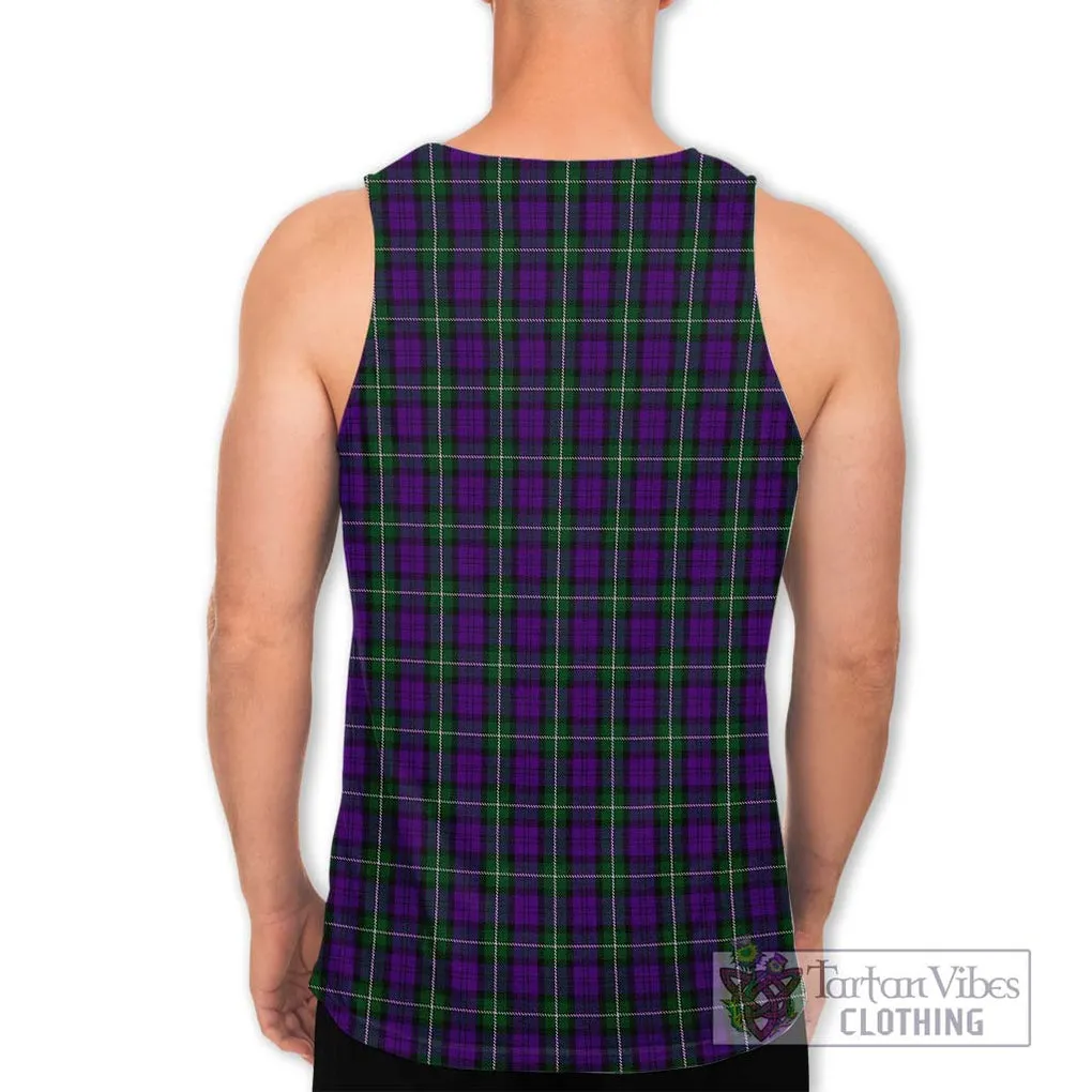 Baillie Highland Society Tartan Men's Tank Top with Family Crest DNA In Me Style