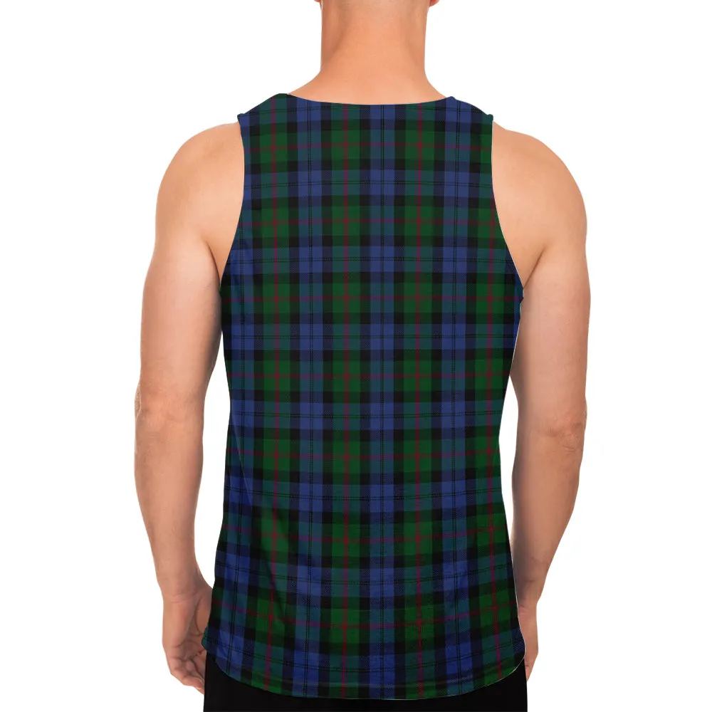 Baird Tartan Mens Tank Top with Family Crest