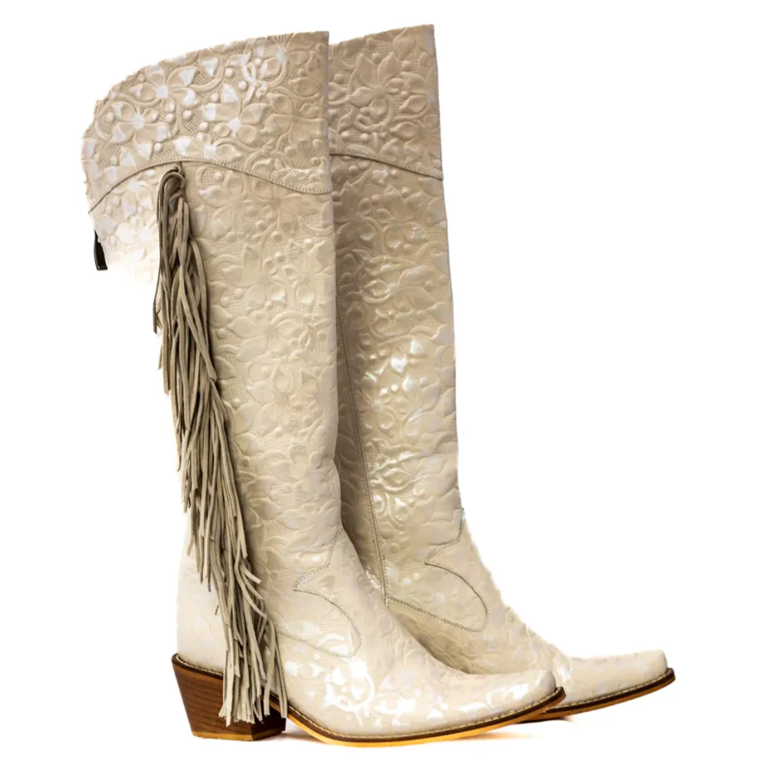 Bali Pearl Fringe Tall Cowboy