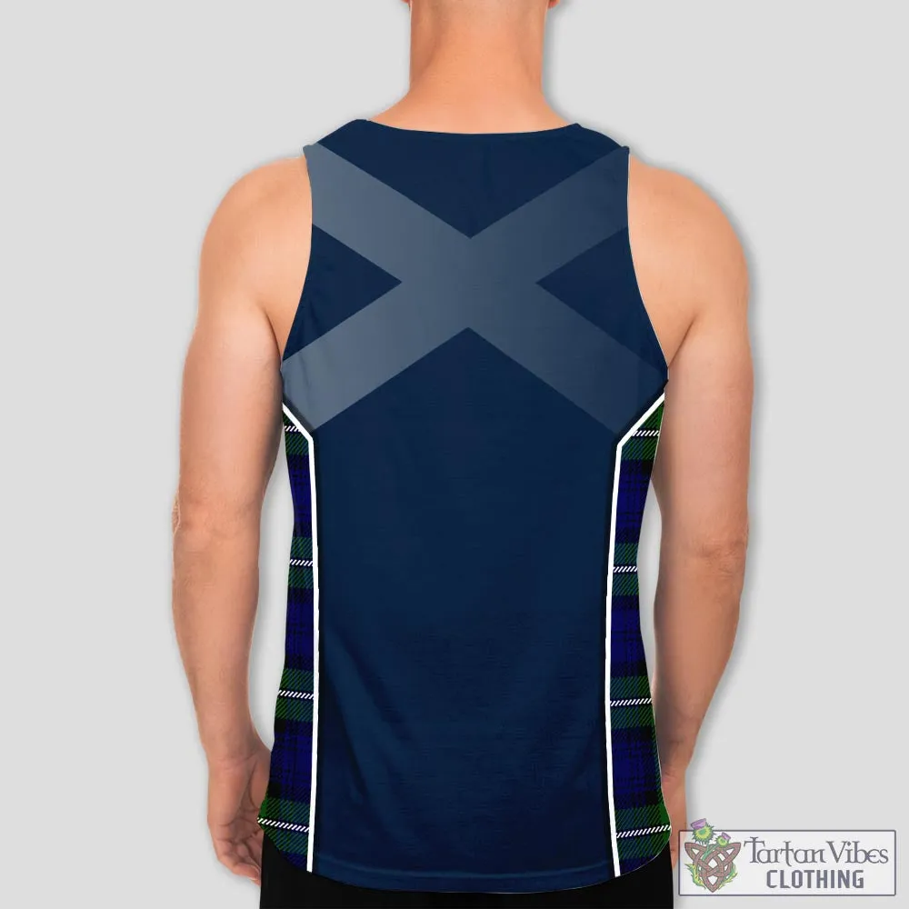 Bannerman Tartan Men's Tanks Top with Family Crest and Scottish Thistle Vibes Sport Style