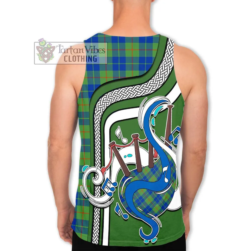 Barclay Hunting Ancient Tartan Men's Tank Top with Epic Bagpipe Style