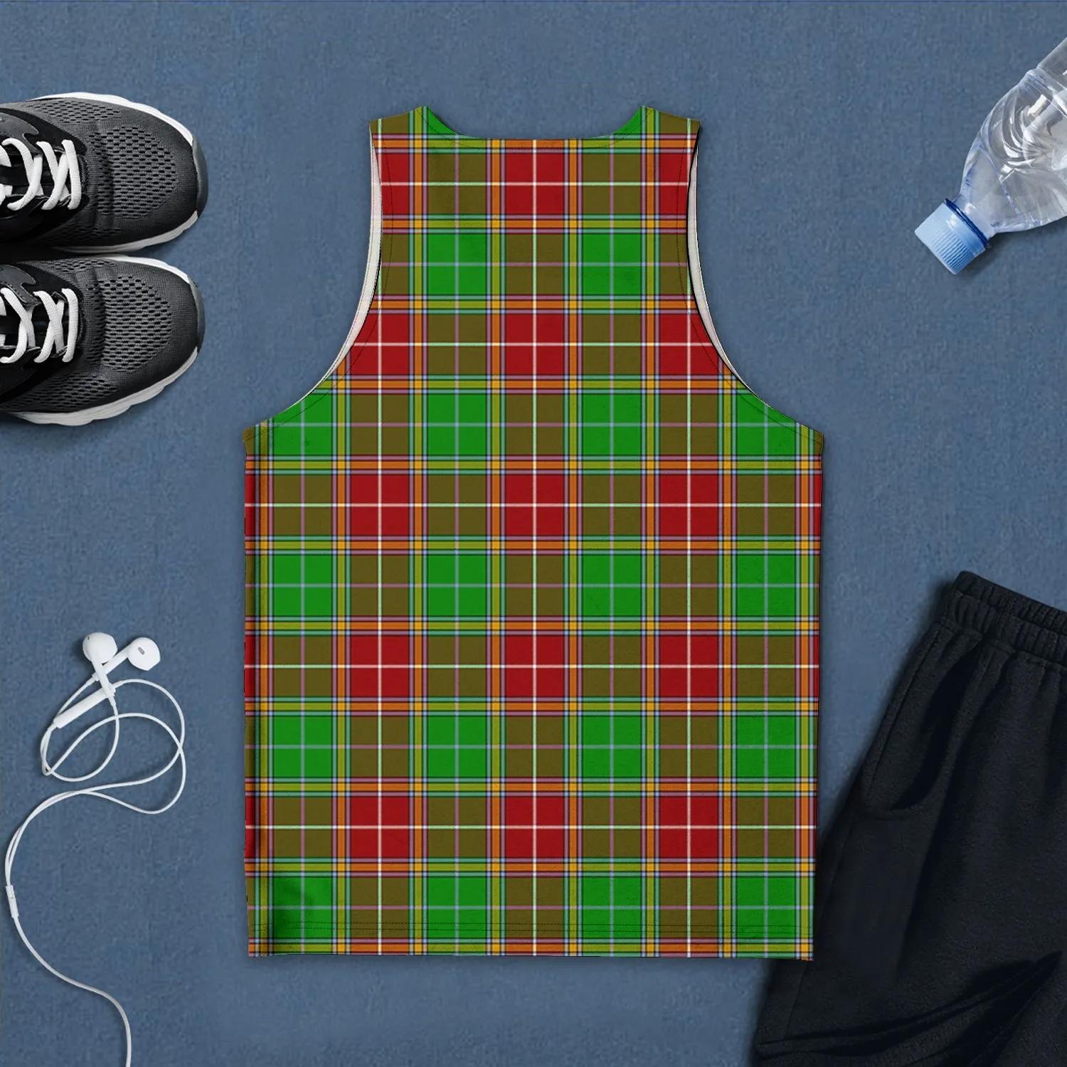 Baxter Modern Tartan Mens Tank Top with Family Crest