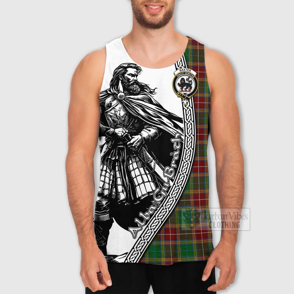 Baxter Tartan Clan Crest Men's Tank Top with Highlander Warrior Celtic Style