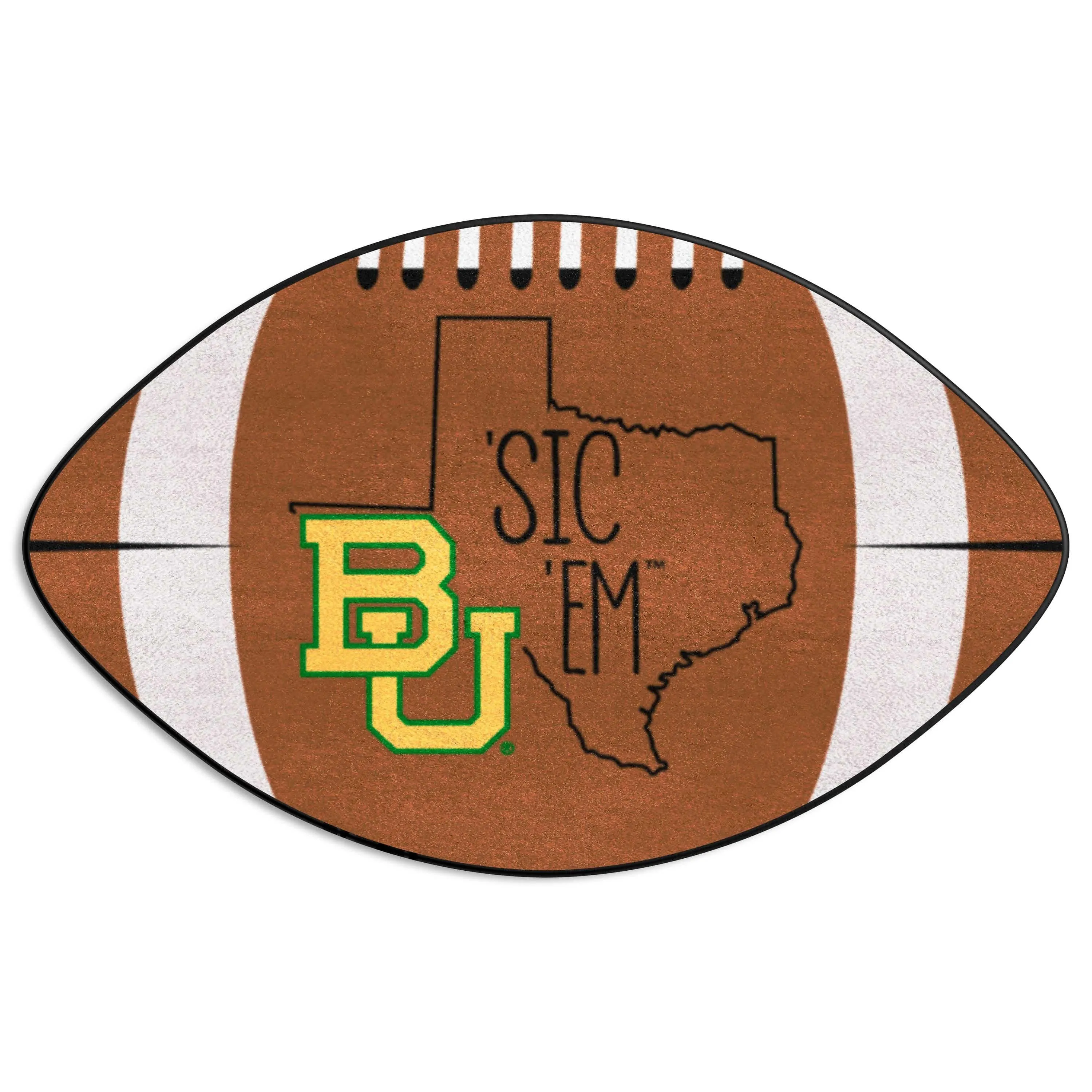 Baylor Bears Southern Style Football Rug - 20.5in. x 32.5in.