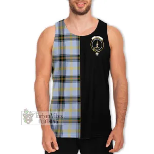 Bell of the Borders Tartan Men's Tank Top with Family Crest and Half Of Me Style