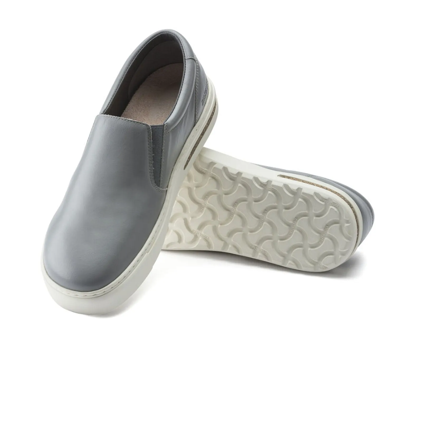 Birkenstock Oswego Narrow Slip On Sneaker (Women) - Gray Leather