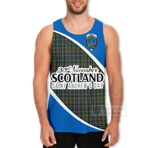 Bisset Family Crest Tartan Men's Tank Top Celebrate Saint Andrew's Day in Style