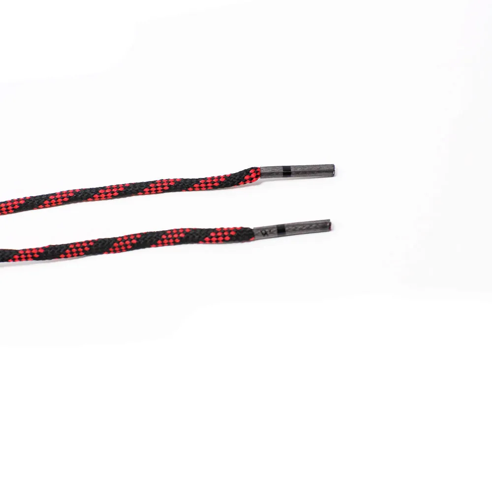 Black & Red Classic Round Golf Laces