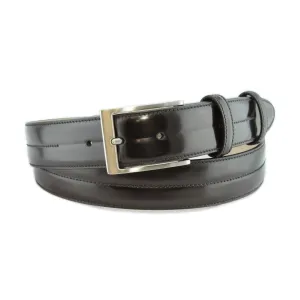 Black moulded cordovan belt