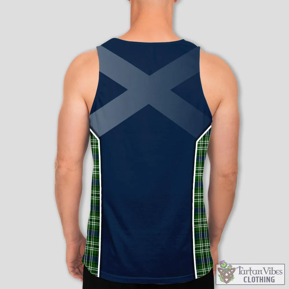 Blackadder Tartan Men's Tanks Top with Family Crest and Scottish Thistle Vibes Sport Style