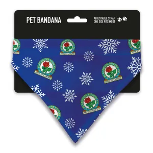 Blackburn Rovers Xmas Snow Pet Bandana