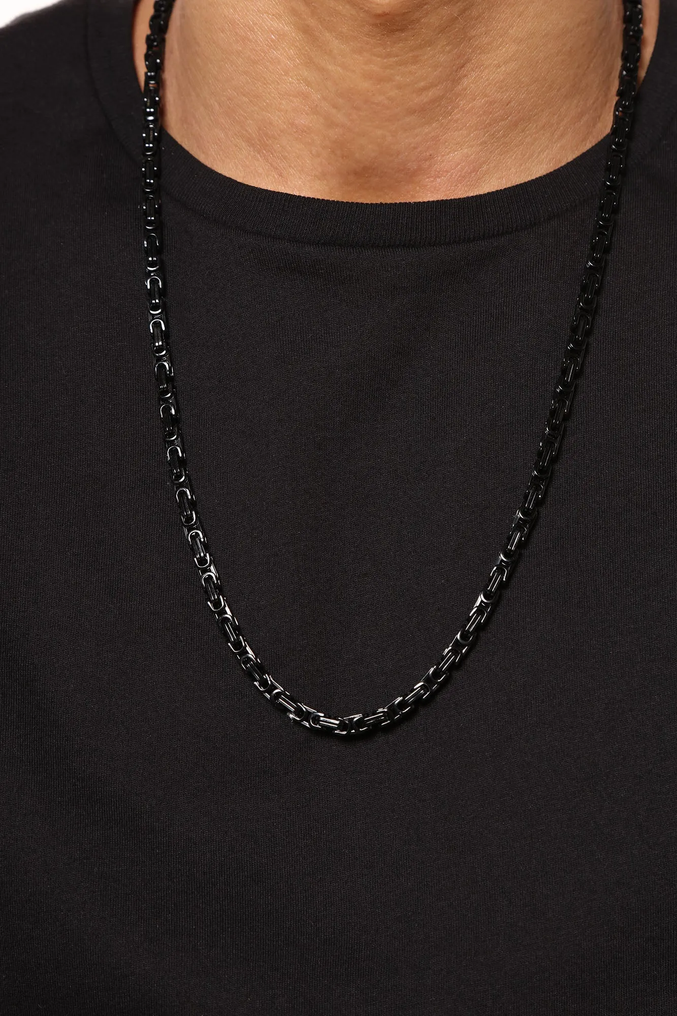 Blessed Up Chain Necklace - Black