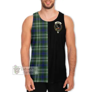 Blyth Tartan Men's Tank Top with Family Crest and Half Of Me Style