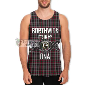 Borthwick Tartan Men's Tank Top with Family Crest DNA In Me Style