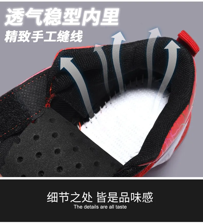 Boys Girls Basketball Shoes Soft Non-slip Kids Sneakers Thick Sole Sport Shoes Outdoor Trainers