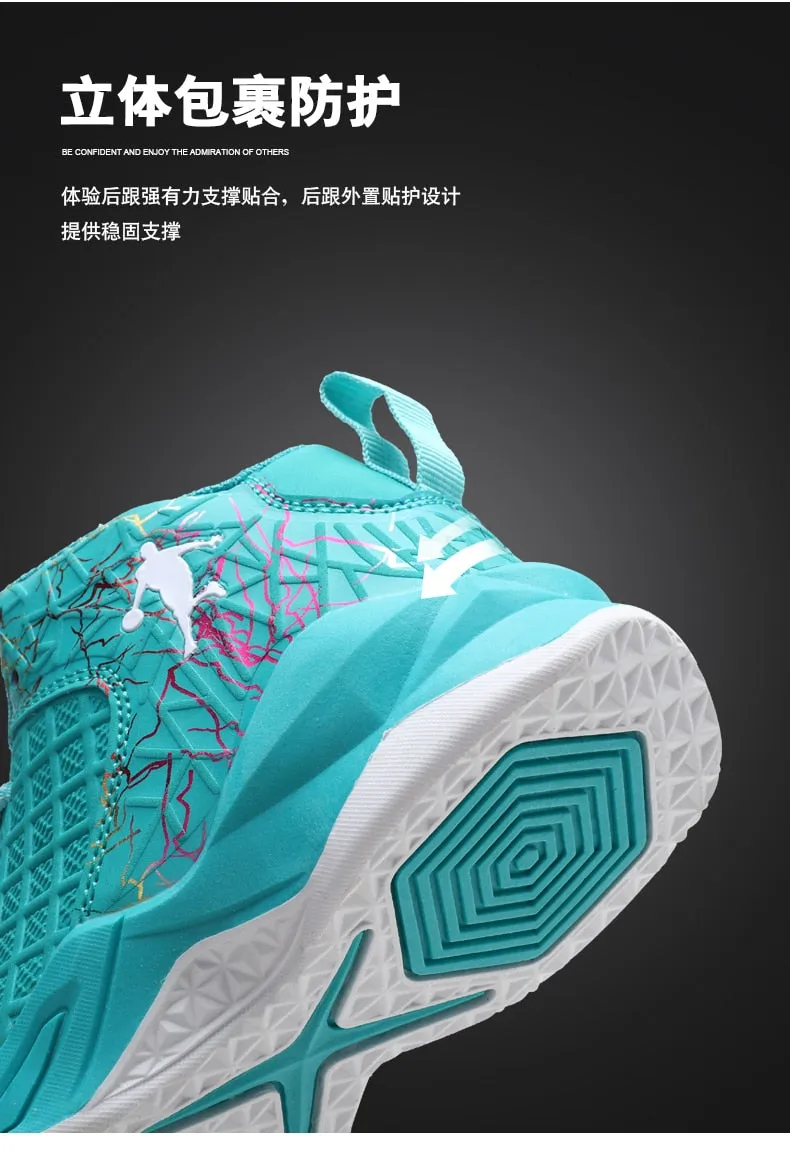 Boys Girls Basketball Shoes Soft Non-slip Kids Sneakers Thick Sole Sport Shoes Outdoor Trainers