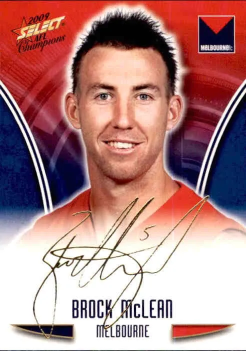 Brock McLean, Gold Foil Signature, 2009 Select AFL Champions