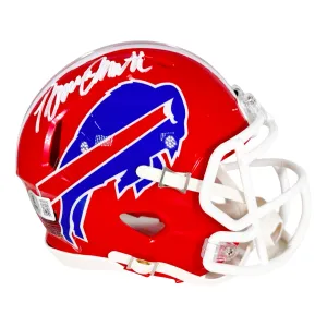 Bruce Smith Signed Buffalo Bills Throwback 87-01 Speed Mini Football Helmet (Beckett)