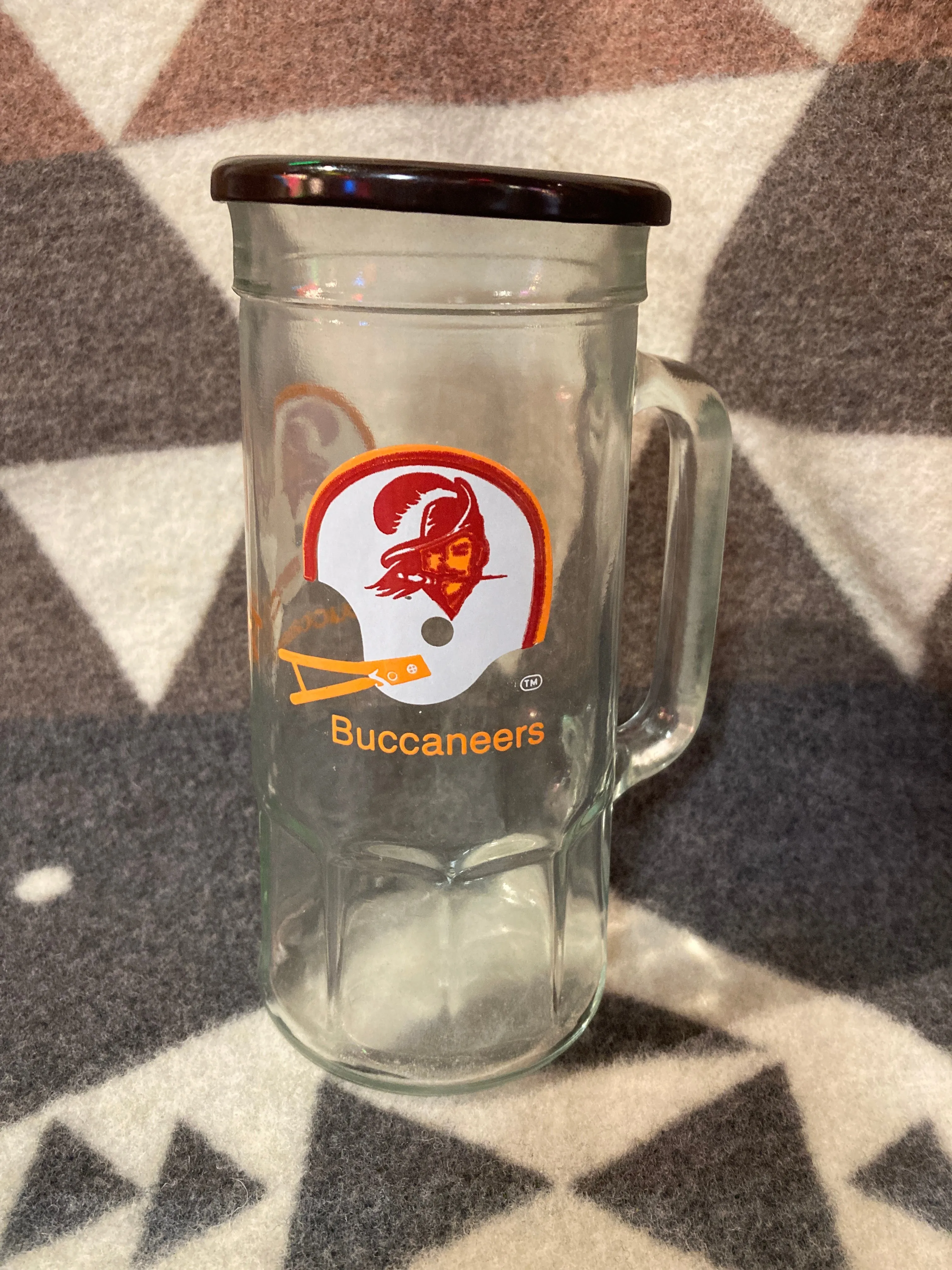 Buccaneers Fisher Peanut Football Beer Mug with Lid