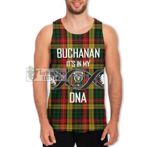 Buchanan Tartan Men's Tank Top with Family Crest DNA In Me Style