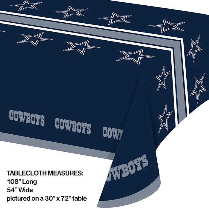 Bulk Dallas Cowboys Plastic Table Covers (12 per Case)