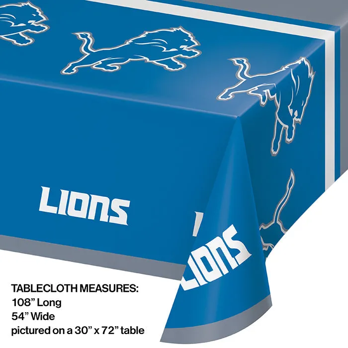 Bulk Detroit Lions Plastic Table Covers (12 per Case)