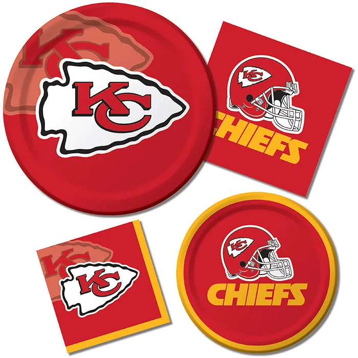 Bulk Kansas City Chiefs Paper Dinner Plates (96 per Case)