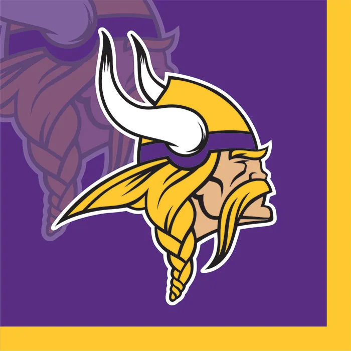 Bulk Minnesota Vikings Beverage Napkins (192 per Case)