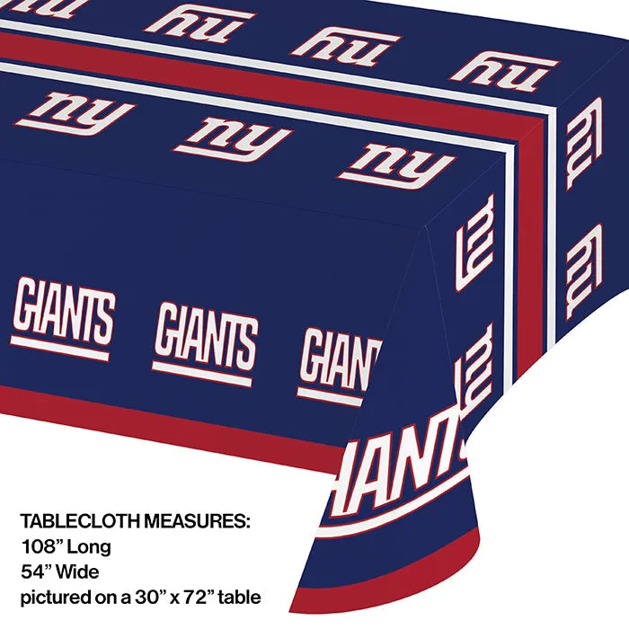 Bulk New York Giants Plastic Table Covers (12 per Case)