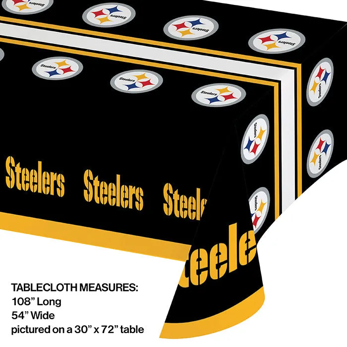 Bulk Pittsburgh Steelers Plastic Table Covers (12 per Case)