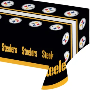 Bulk Pittsburgh Steelers Plastic Table Covers (12 per Case)