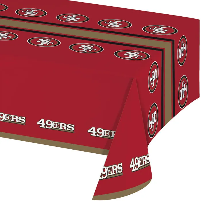 Bulk San Francisco 49ers Plastic Table Covers (12 per Case)