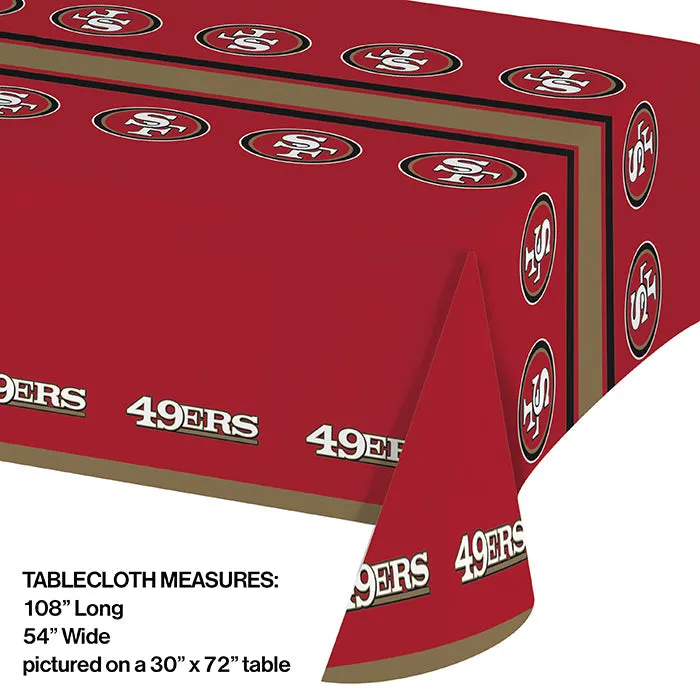 Bulk San Francisco 49ers Plastic Table Covers (12 per Case)