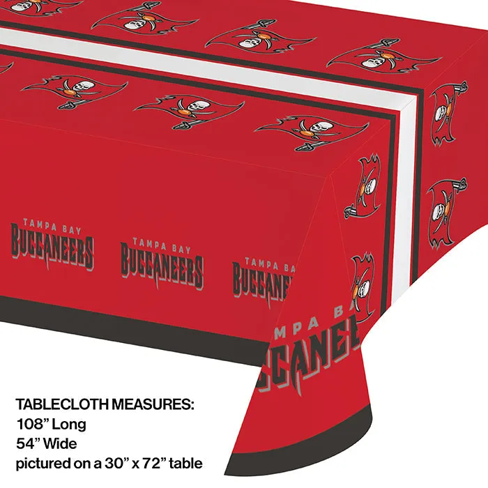 Bulk Tampa Bay Buccaneers Plastic Table Covers (12 per Case)