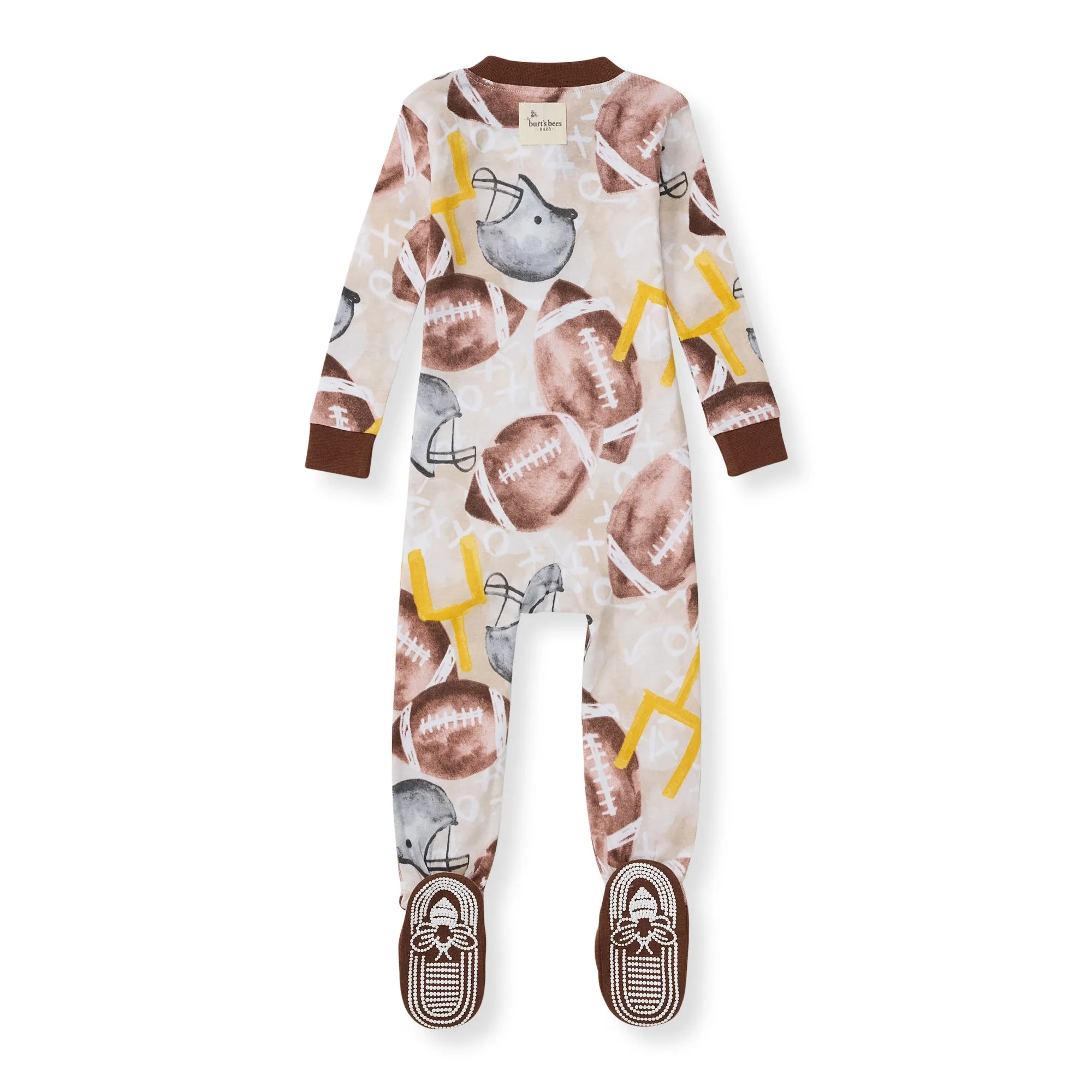 Burt's Bees Organic Baby One-Piece Sleeper Football Season