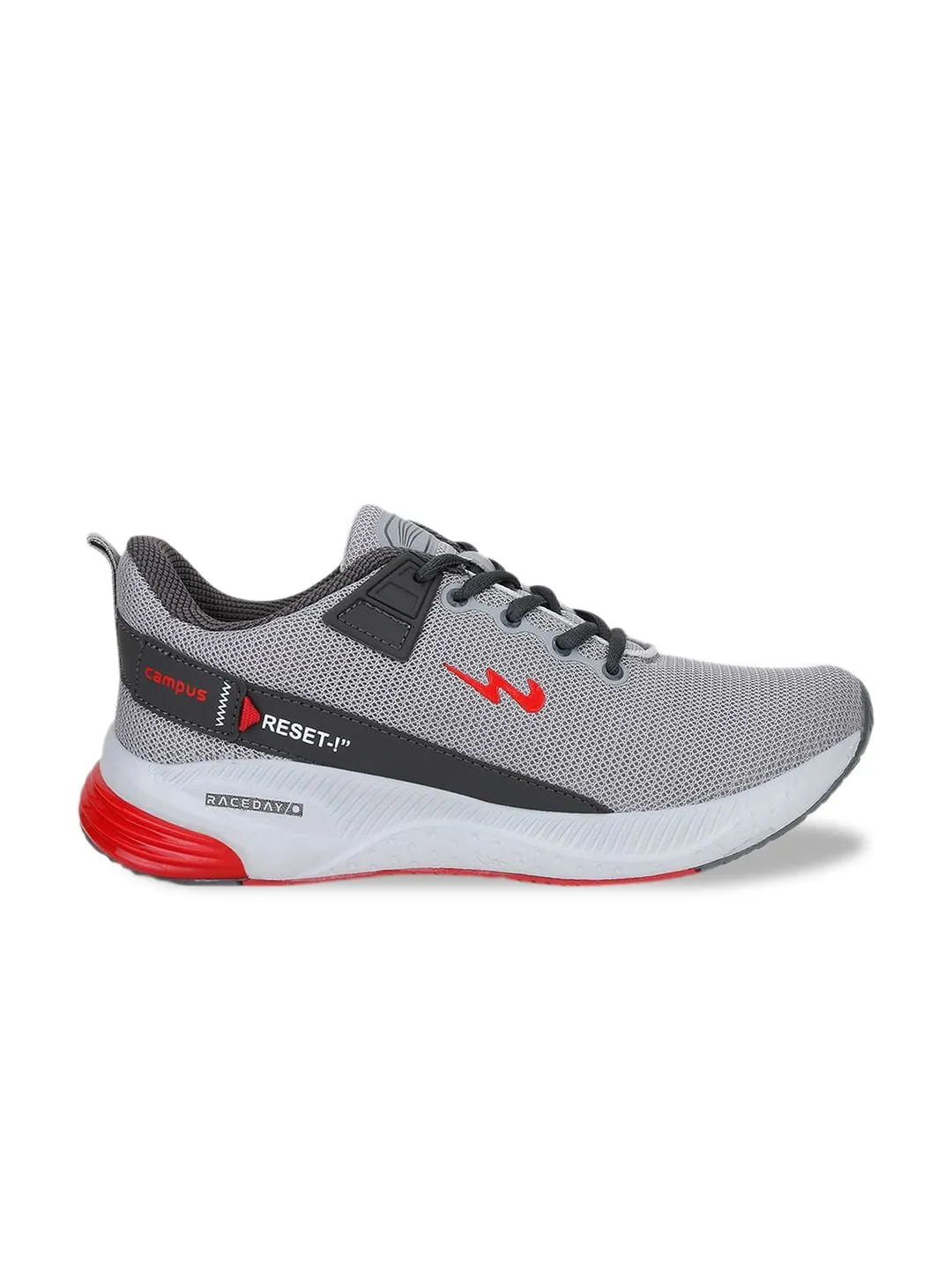 Campus Men Grey & Orange Mesh Refresh Pro Running Shoes