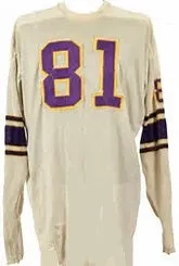 Carl Eller Vintage Style Minnesota Vikings Long Sleeve Throwback Football Jersey