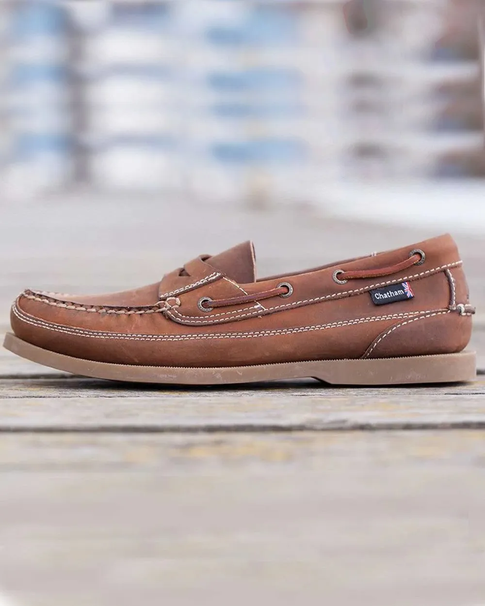 Chatham Mens Gaff II G2 Slip On Leather Boat Shoes