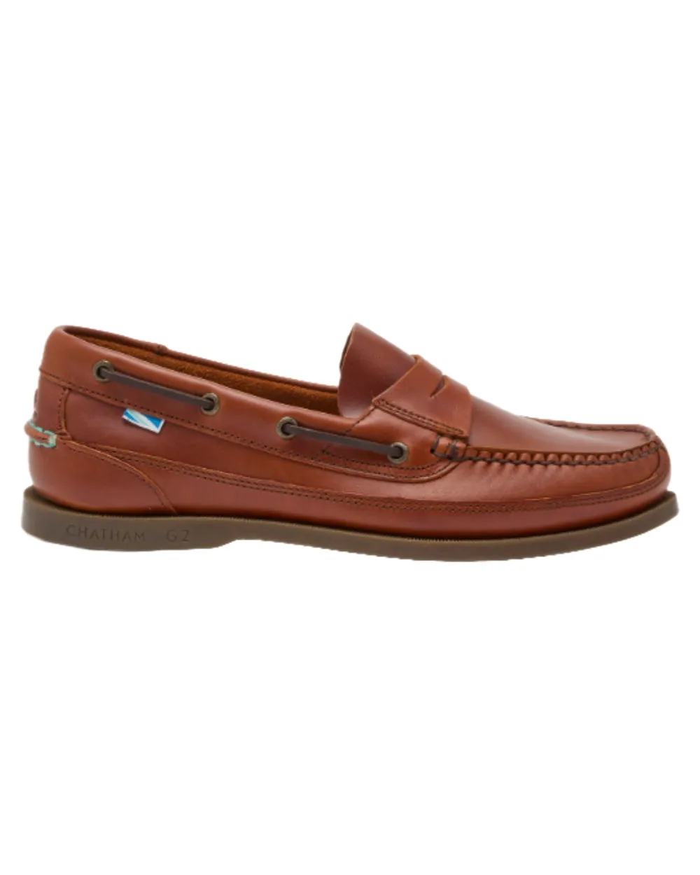 Chatham Mens Gaff II G2 Slip On Leather Boat Shoes