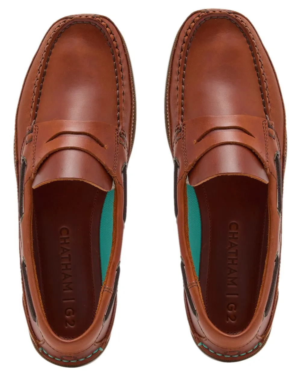 Chatham Mens Gaff II G2 Slip On Leather Boat Shoes