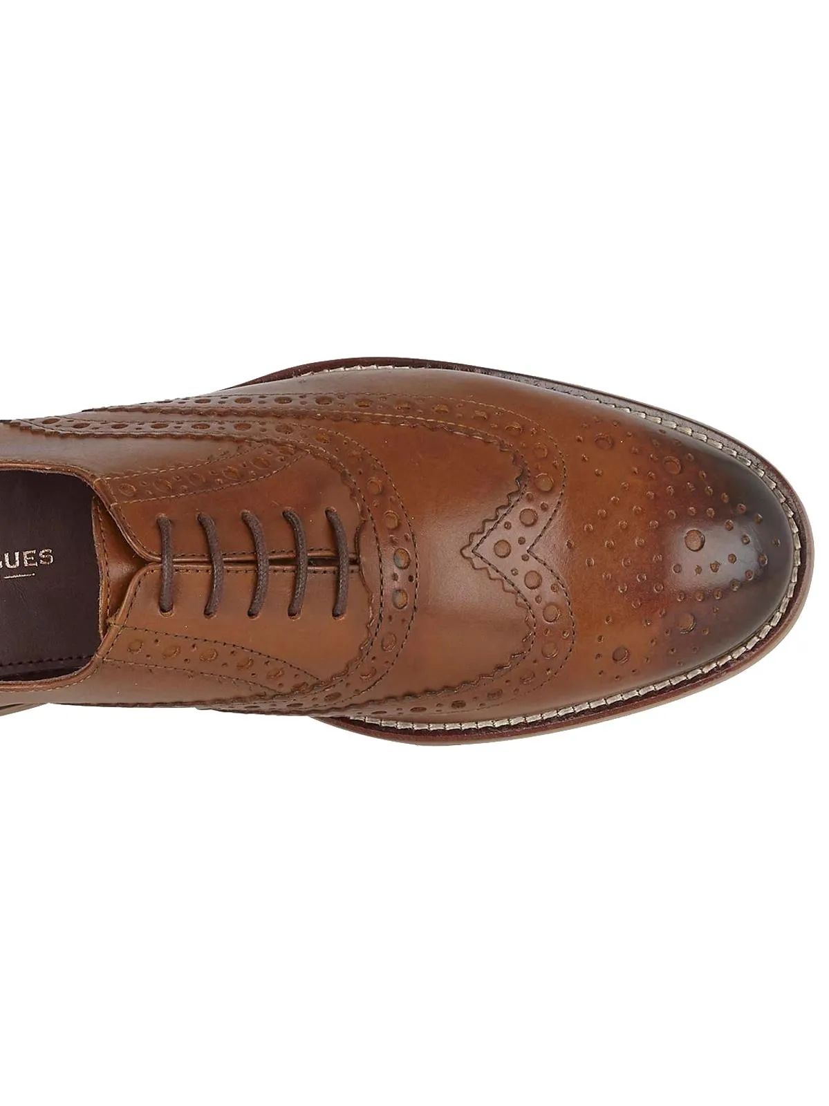 Chestnut Brown Leather Vintage Style Brogue Shoes