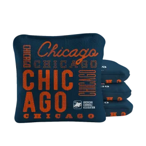 Chicago Football Vintage Gameday Synergy Pro Cornhole Bags