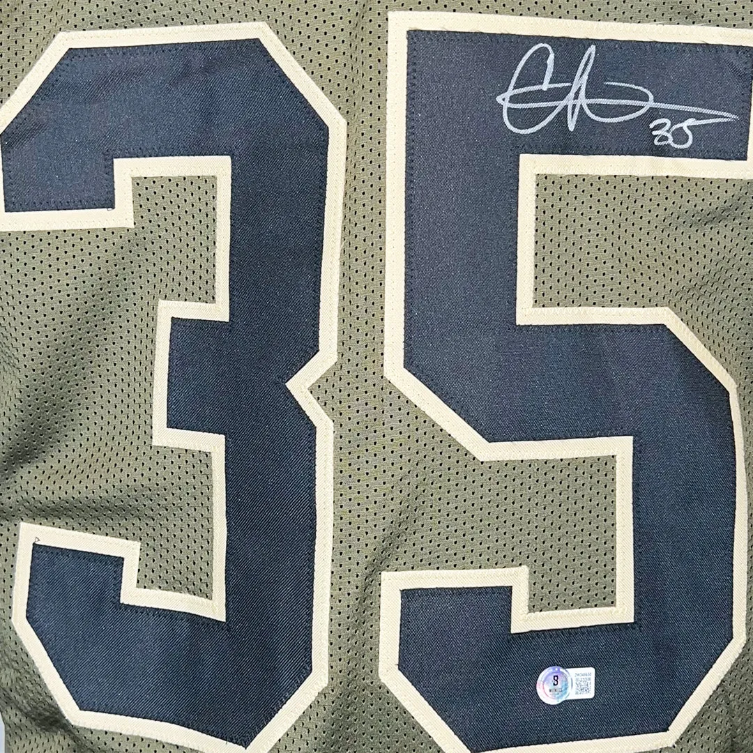 Chris Lammons Signed Indianapolis Green Salute to Service Football Jersey (Beckett)